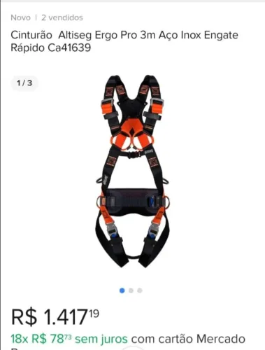 Cinto de Segurança Tipo Paraquedista 3M