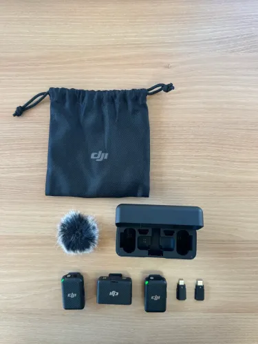 DJI Mic 1 (Kit Duplo: 2 TX + 1 RX + Case) - Ótimo, Pouco Uso