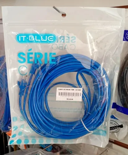 Cabo De Rede Internet Montado Crimpado RJ45 15 Metros - Novo