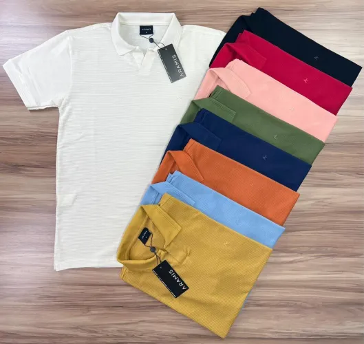 Camisa gola polo Texturizada