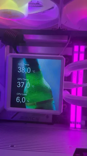 Water Cooler Gamdias TELA LCD Aura GL360 Branco Argb