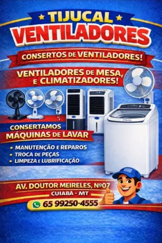 >>CONSERTAMOS VENTILADORES, CLIMATIZADORES E MÁQUINA DE LAVAR ROUPAS <<