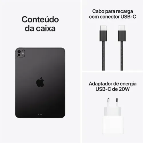 Apple 2025 iPad Pro de 11 polegadas (Wi-Fi + Cell 256 GB) - Preto sideral (M5)