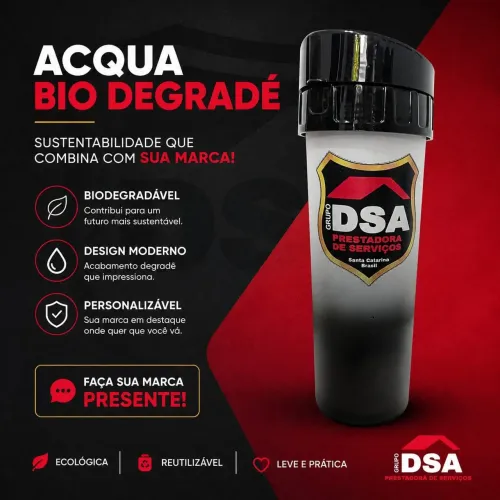 Garrafa acrílico Acqua bio 500ml personalizada