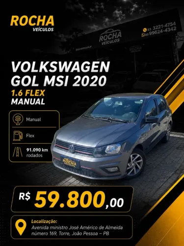 Volkswagen Gol Geração VII MSI 1.6 8V Flex Mec. 4P 2020
