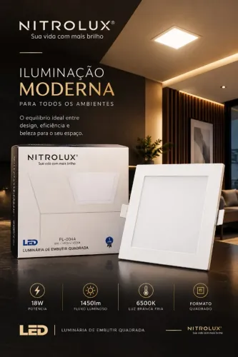 PAINEL LED 18W NITROLUX