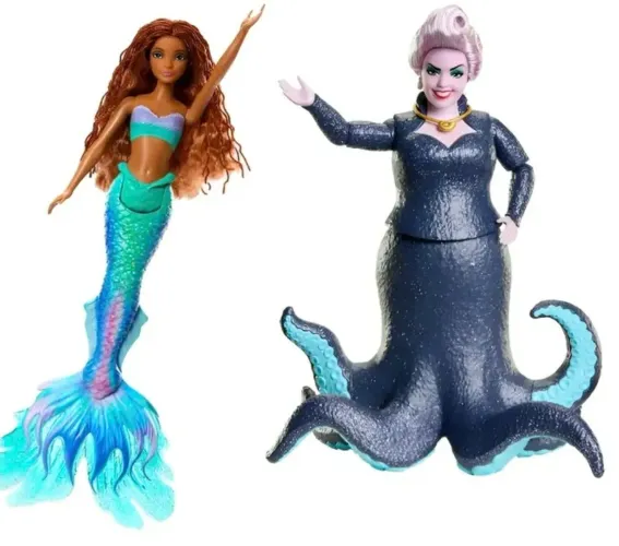Boneca Disney A Pequena Sereia live-action Ariel e Ursula (kit)
