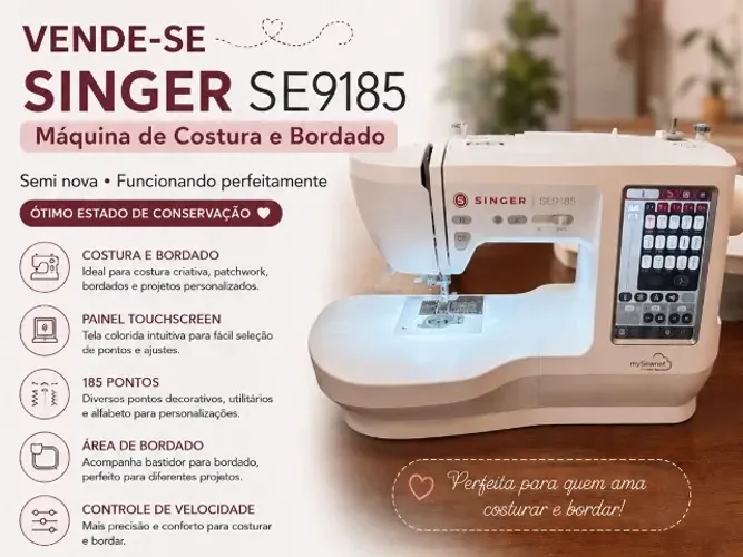 Máquina de Bordado e Costura SE9185 com Wifi