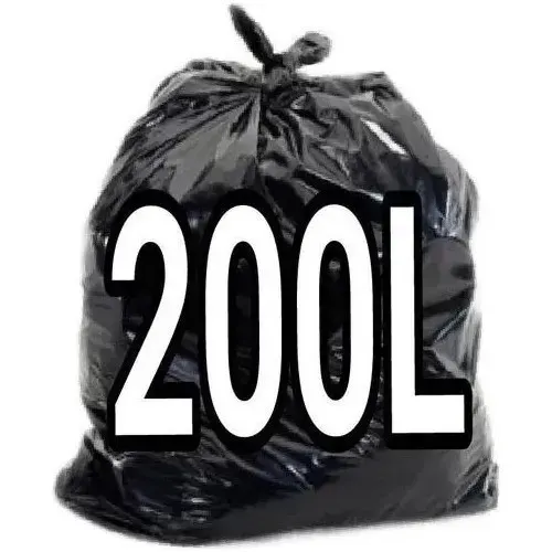 Saco De Lixo 200l Grosso Preto Reforçado Resistente - 100 Unidades