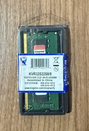 Memória RAM Notebook 8GB DDR4 3200 MHz Kingston