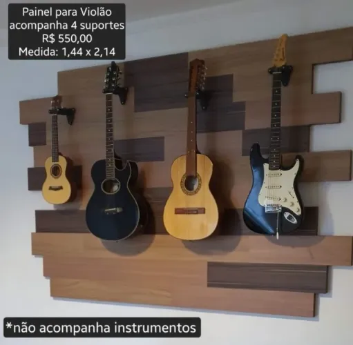 Suporte / Painel Decorativo de Parede para Violão e Guitarra : Desapego de Mudança
