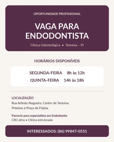 VAGA PARA ENDODONTISTA 