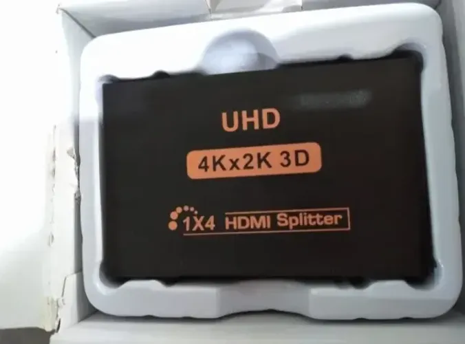 Splitter Distribuidor Divisor Hdmi 1x4 Versão 4k 3840p 3d- Produto novo