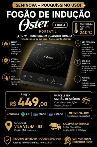 Fogão de indução oster