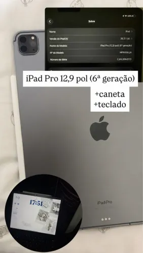 iPad Pro 12,9 M2 (6ª Ger) 128GB Wi-Fi + Cellular + Magic Keyboard + Apple Pencil 2