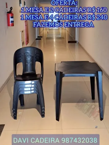 CADEIRA PLASTICA PRETA