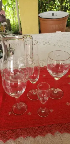 Cristal Blumenau ? Coleção Sandra | 74 Peças, com Caixas Originais