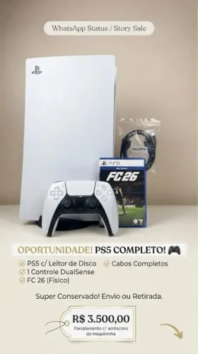 Ps5 com leitor de disco