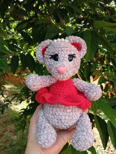 Ursinha amigurumi crochê