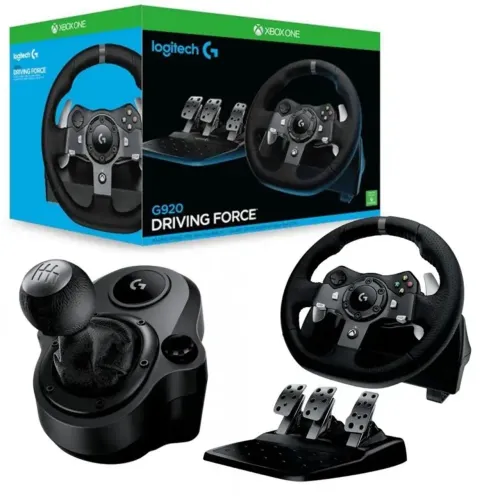 Logitech G920 + Câmbio H-Shifter - Volante + Pedais