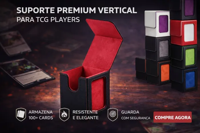 Deck Box Suporte Premium Vertical - Organização de Elite para TCG [NOVA]