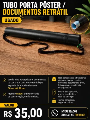 Tubo porta poster e documentos