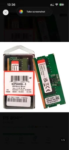 Memória notebook ddr5 8g