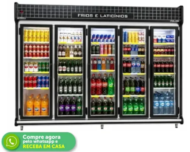 Refrigerador de Bebidas 5 Portas Polo Frio 220V Novo