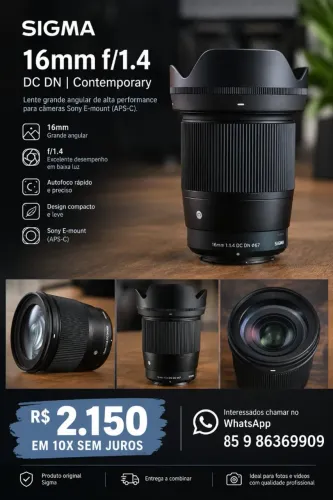 Lente Sigma 1mm 1.4 em perfetas condiçoes de uso,unico dono,venda e entrega a combinar
