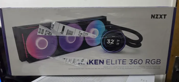 Water Cooler NZXT Kraken Elite 360 RGB Preto com Tela 2.72" AM4 AM5/INTEL LGA - LACRADO