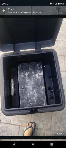 BAÚ 130 LITROS COM SUPORTE E ALONGADOR