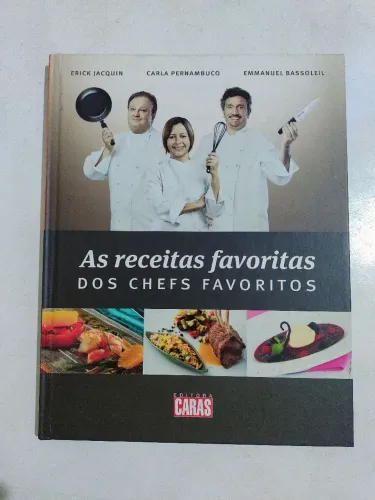 Livro As Receitas Favoritas dos Chefes Revista Caras Capa Dura Perfeito