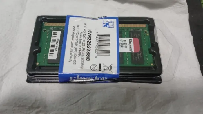 Memoria notebook kingston 8 GB 3200 mhz, nova lacrada.