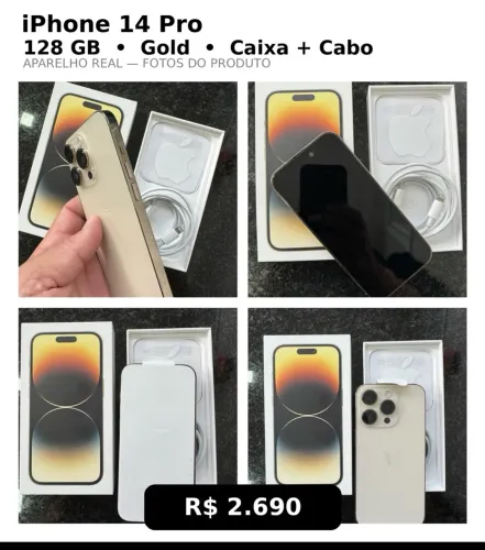iPhone 14 Pro Gold + Caixa original 