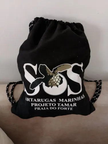 Bolsa mochila Projeto Tamar