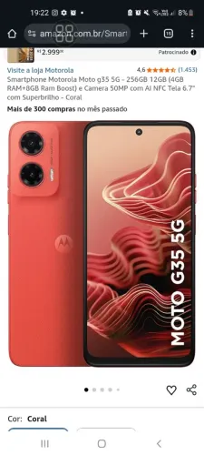 Celular moto g 35 s 256gb