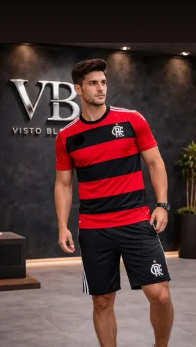 Conjunto do flamengo tecido Premium