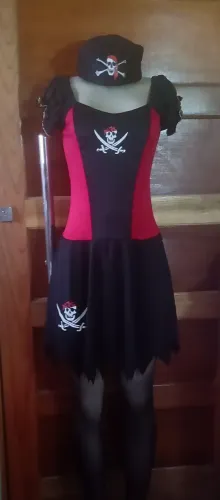 Fantasia Halloween Juvenil Pirata Tamanho P