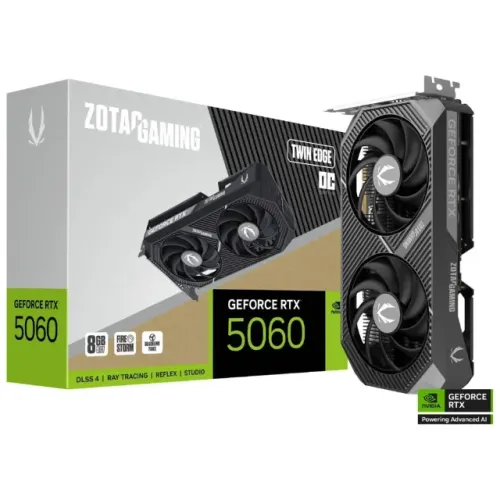 Placa de Vídeo Zotac RTX 5060 8GB Twin Edge OC - Produto Novo (Lacrado)