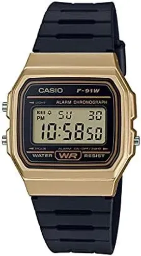Relógio Masculino Casio Digital Vintage F-91WM-9ADF - Dourado