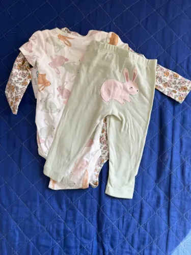 Conjunto infantil 3 peças Carters - tamanho 9 meses