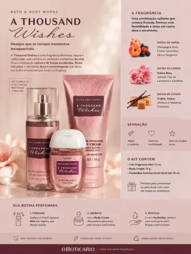 Kit perfume álcool gel perfumado e creme hidratante corporal importado