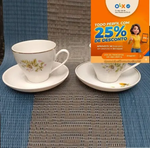 Xícaras em porcelana