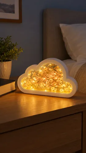 >NOVO< Luminária Decorativa Nuvem com Flores
