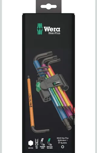 WERA - Conjunto de chaves hexagonais - NOVA, SEM USO.
