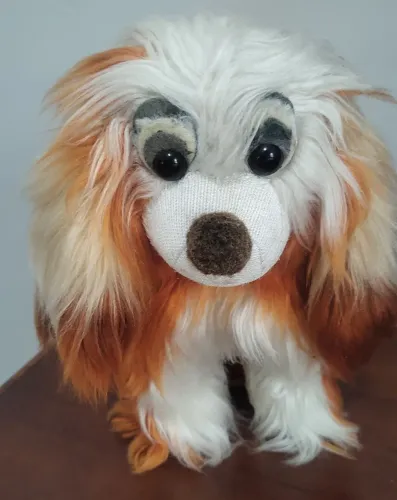 Cachorro  pelúcia vintage lionella anos 70