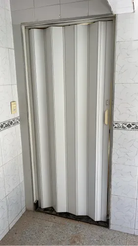 Porta sanfona de correr PVC rígida, porta top