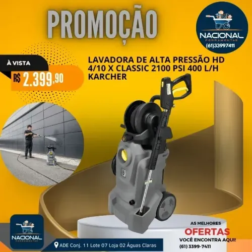 LAVADORA DE ALTA PRESSÃO KÄRCHER HD 4/10 X CLASSIC - 2100 PSI | 400 L/H | USO PROFISSIONAL