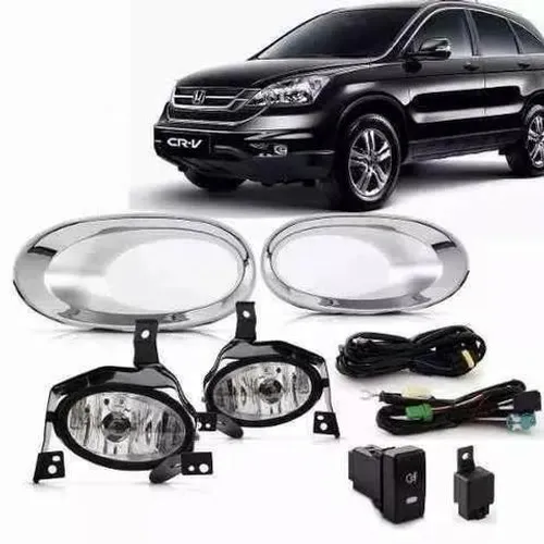 Kit Farol Milha Neblina Aro Cromado Honda Crv 2010 2011