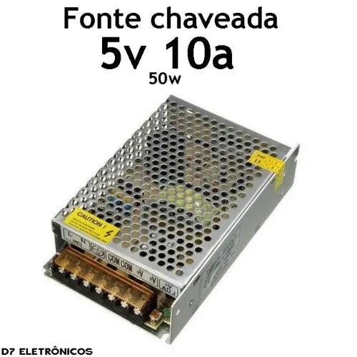 Fonte 5v 30a 50w Chaveada Bivolt Colmeia Fonte Pra placa de led